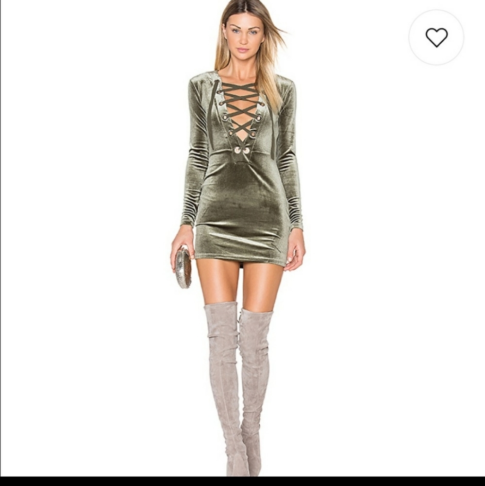 NBD Connor Dress in Olive